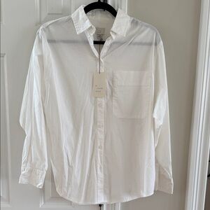 NWT a new day White Women’s Casual Button-Down Shirt sz xs